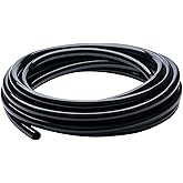 ZY-hosetube Black Vinyl Tubing 1/2” ID × 5/8” OD - 10 Feet PVC Flexible Plastic Tube Hybrid Hose, Transfer Water Air Oil for 