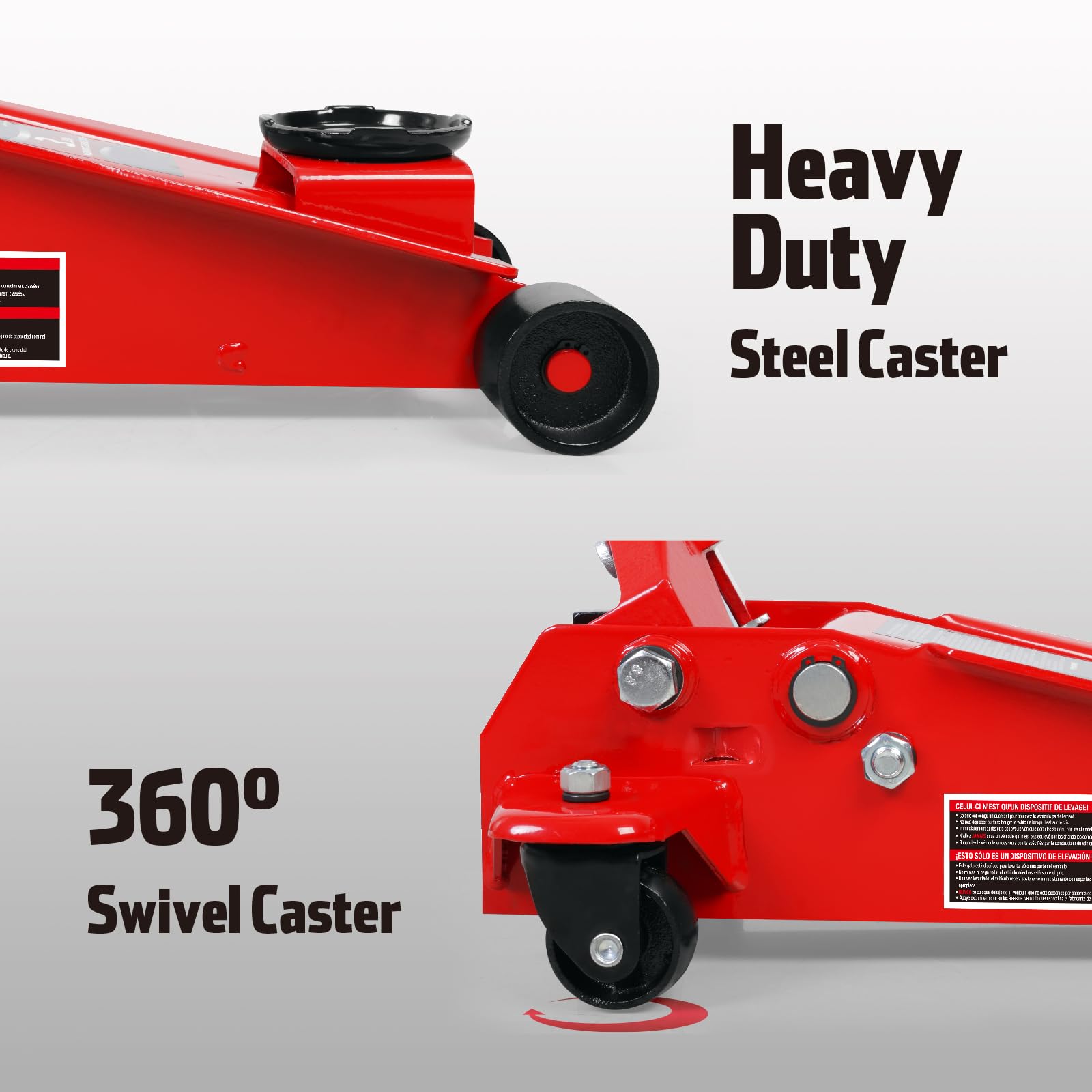 BIG RED Floor Jack,Hydraulic Car Jack with Fast Pump for Car, SUV, Truck - 3 Ton Capacity, Red