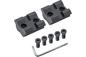 Gotical | 2-PC Each 21.2 Inch Rails for Savage 70459 Rascal Scope Mount Base Kit Hard Anodized Aluminum w/Matte Black Finished