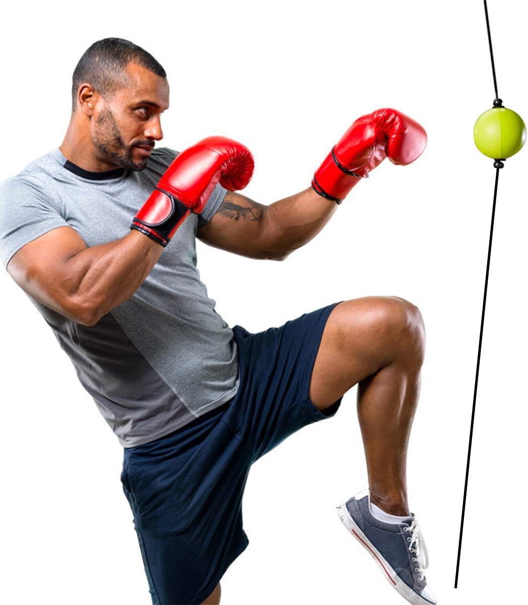 KFK Boxing Reflex Ball, Boxing Speed Ball Adjustable Height PU Punch Training Fitness Sports, Suit for Reaction, Agility, Punching Speed, Fight Skill and Hand Eye Coordination Training : Sports & Outdoors
