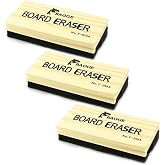 TKOnline 3 Pack Premium Wool Felt Chalkboard Eraser &ndash; Dustless, Kid-Friendly, for Whiteboard &amp; Blackboard