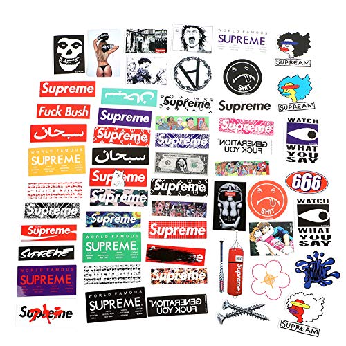 Cool Stickers Pack 107 PCS Laptop Stickers for Water Bottle Waterproof Vinyl Sticker and Decal for Logos Computer Bumper Aesthetic Luggage Skateboard Travel Case (Series One)