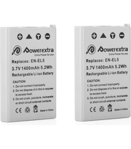 Batterie Nikon EN-EL5 D'origine – Li-Ion 3,7V 1100mAh – Pour Coolpix P Et S