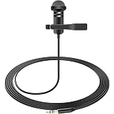 Lavalier Mic for GoPro HERO13 12 11 Black &amp; Mission 1 Pro Action Cams, 5ft | Lav Lapel Videomic Clip-on Microphone Compatible with GoPro Pro 3.5mm Mic Adapter for Vlogging