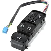 Power Window Switch for Mercedes Benz C240 C320 C230 C280 C350 C32 C55 AMG | Front Left Driver Side Master Control OE Replace 2038200110