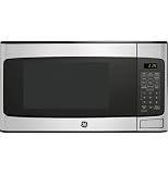 GE Countertop Microwave Oven, Compact 1.1 Cubic Ft., 950-watt Capacity, 6 Auto Cooking Settings, Child-Lock Technology, Kitchen Essentials for The Countertop, Dorm Room or Apartment, Stainless Steel