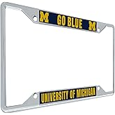 Desert Cactus University of Michigan License Plate Frame Wolverines UM U of M Holder for Front or Back of Car Metal Car Tag Holder Officially Licensed (Slogan 1)