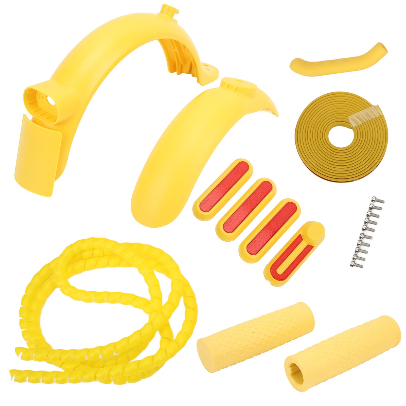 Keenso Scooter Replacement Sets,Scooters Rear/Front Mudguard for Xiaomi Electric Scooter Models(Yellow) Electric Scooter Electric Scooter Electric Scooter