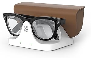 AMVR Magnetic 2-in-1 Charging Dock Compatible with Ray Ban Meta Wayfarer/Skyler/Headliner Smart Glasses Case Accessories, Charger with LED Indicator