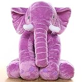 MorisMos Stuffed Elephant Plush Pillow Toy Purple 24 inch/60cm