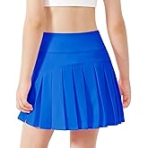 Stelle Girls Tennis Skirts with Inner Shorts Pockets Golf Skirts Athletic Running Workout Pleated Skort 5-15Years