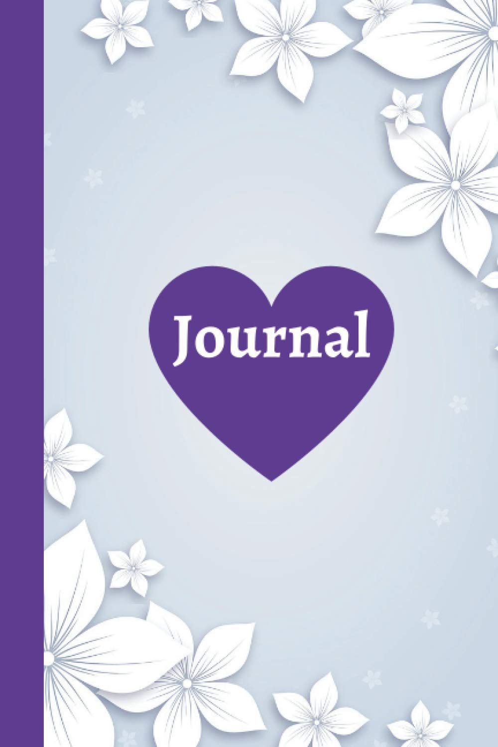 Floral Heart Journal Notebook: 6" x 9 "