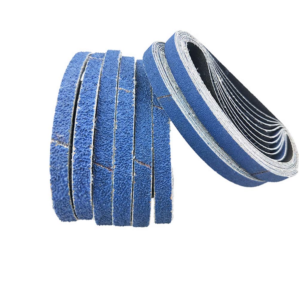 FEIHU Zirconium corundumSanding Belts 13 x 457 mm. Each 5 x Grain 60/80/100/120/240/320 for Black & Decker Powerfeile Sanding Paper Sanding Belt Set 30pieces — image 1