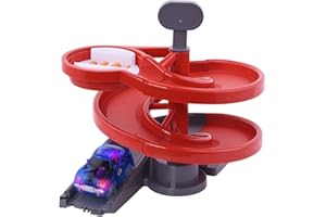 QUOXO Replacement Only Track Attachment Rotating Stage Track Accessory, Rotary Tower Add Ons Fits Most Generic Light Up Raceracks (red)