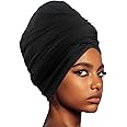 Babalet Large Swim Turban for Women Waterproof Silicone Lined Swim Cap for Long Hair