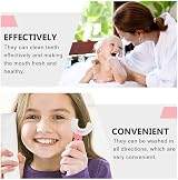 selcouth yyds 2Pcs U Shaped Kids Toothbrush 360° Silicone 2-6 Blue Pink view 6