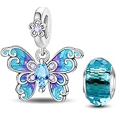 HappyStar 925 Sterling Silver Charms for Bracelets and Necklace Dangle Pendants Beads Charms Fits Charms Bracelets for Woman Jewelry Gifts (with one Spacer Bead Charms)