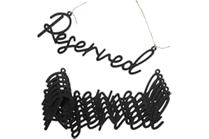 VALICLUD 6Pcs Reusable Wooden Hanging Reserved Signs for Wedding Chairs Elegant Black Table Place Cards for