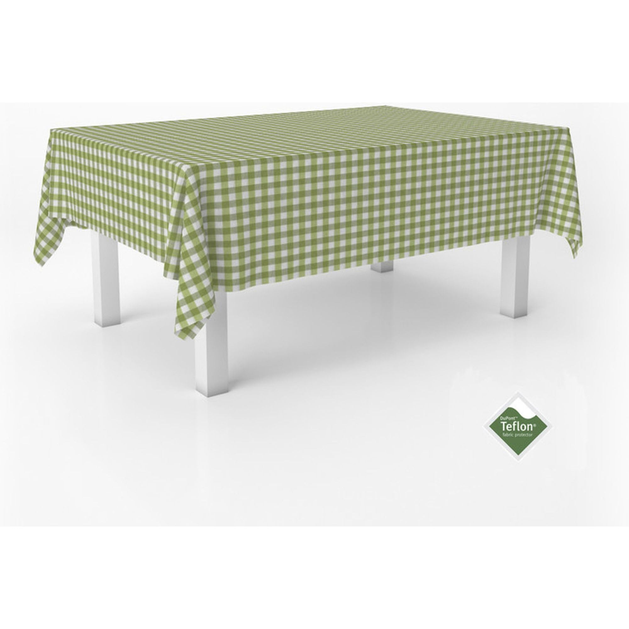 ECOMMERC3 | Stain Resistant Vichy Tablecloth for Rectangular Table Size 300 x 140 cm - Vichy Tablecloth with Extra Soft and Waterproof Touch Pistachio