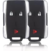 Keyless Entry Remote Control Smart Key Fob for GMC Sierra 2014-2019, 2PCS | YIKEBALOG 3-Buttons Proximity Key Fob Replacement for Chevrolet Tahoe Suburban/GMC Canyon 2015-2018 M3N-32337100