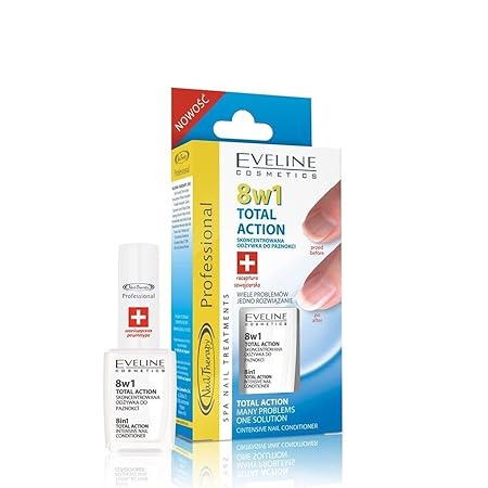 Eveline Cosmetics 8in1 Total Action Nail Conditioner, 1er Pack (1 x 12 ml)