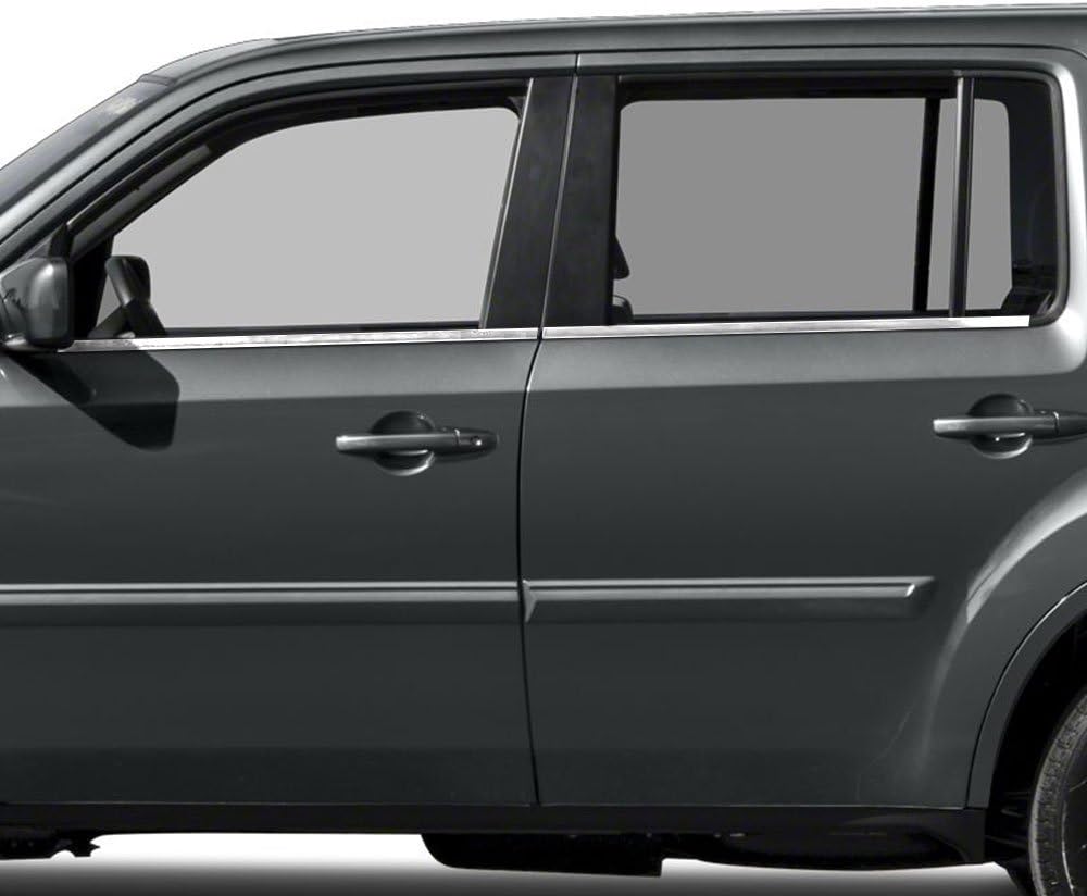 Auto Reflections 4pc Stainless Steel Window Sills for 2009-2016 Honda Pilot