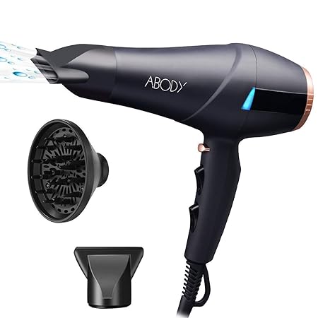 Abody Haartrockner Föhn Professionell Ionen-Haartrockner Föhn gilt für glattes und gelocktes Haar Fön 2000W-2300W AC-Motor fü