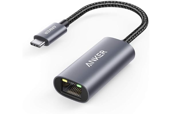Anker USB C to Ethernet Adapter, Portable USB C Type-C 1-Gigabit Network Hub, 10/100/1000 Mbps,Network Adapter for MacBook Pro, iPad Pro 2019/2018, ChromeBook, XPS, Galaxy S9/S8, and More | Aluminum, Compact, 10/100/1000Mbps, USB C Ethernet Adapter for MacBook Pro, iPad Pro, ChromeBook, XPS, Galaxy and More