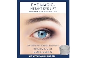 Eye Magic Premium Eye Lift (S/M Kit + Gel) Made in America Instantly Lifts and Defines Droopy, Sagging or Hooded Eyes Safe Fo