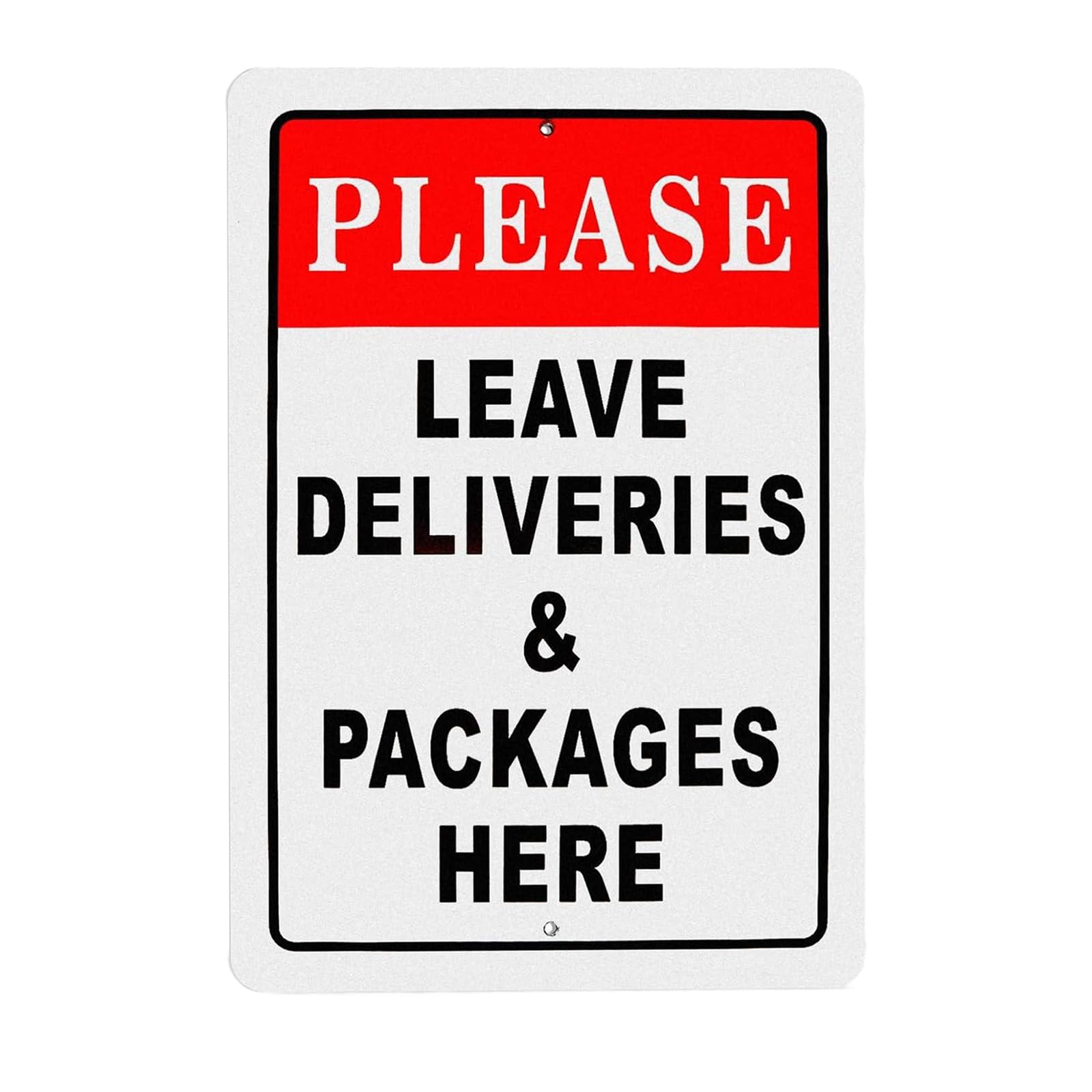Fkereg Please Leave Packages Here Sign, 20 x 30 cm Delivery Signs for Packages, Delivery Instructions for My Orders, Aluminum Place Sign for Delivery Drivers Delivery Box Home Outdoor Outside Use