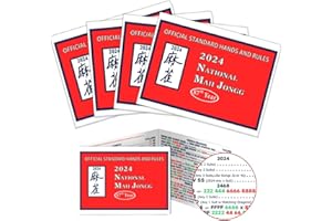 TUSIIPAW 2024 Mahjong Cards, National 2024 Mahjong Cards Large Print - Mah Jongg Cards - Official Hands and Rules - 4 Pack
