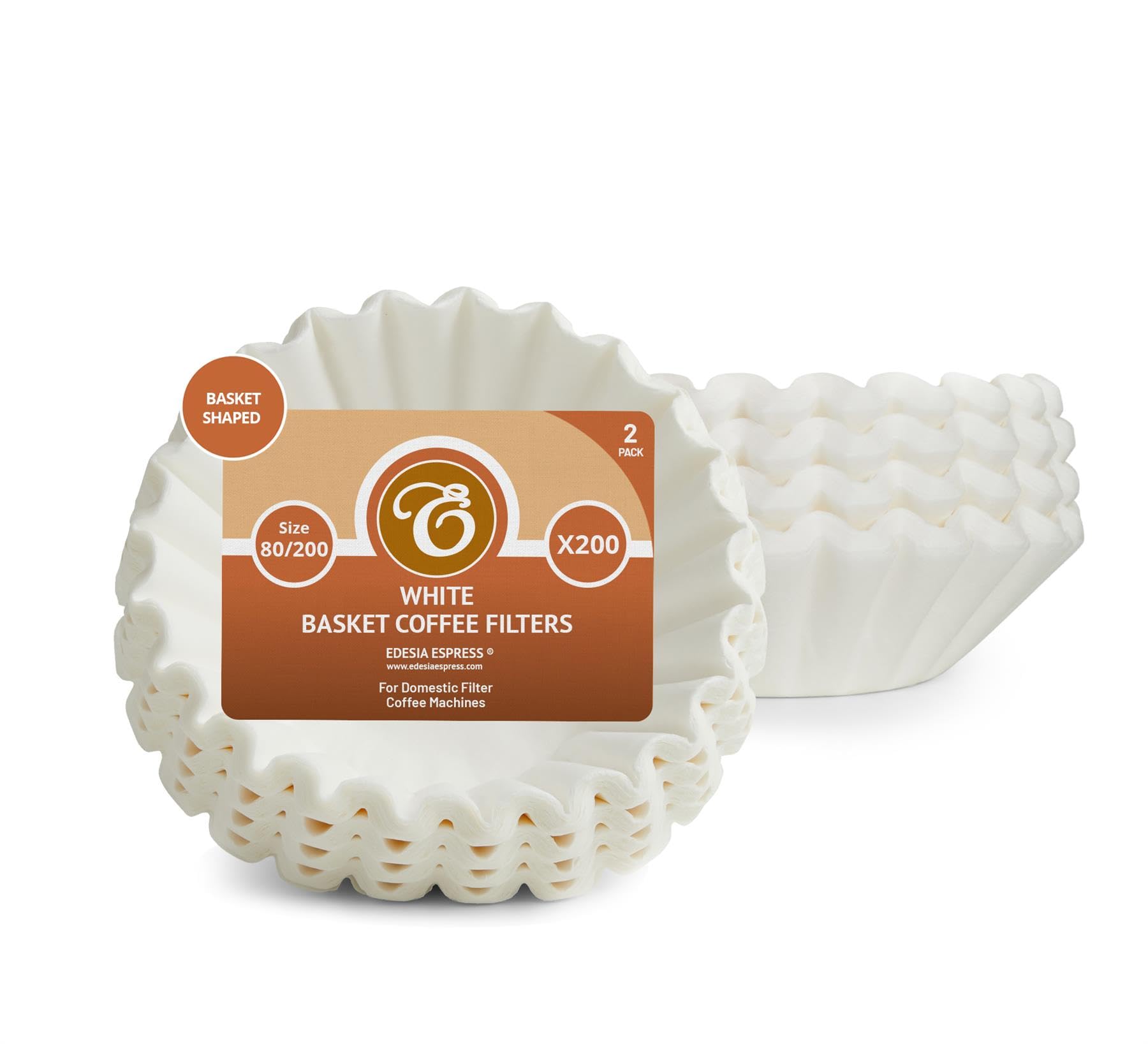 400 x 2 Pint / 8 to 12 Cup Basket Coffee Filter Papers by EDESIA ESPRESS