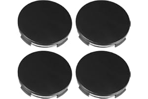 X AUTOHAUX 4 Pcs Universal 65mm Dia 4 Clips Wheel Tyre Center Hub Caps Cover Black for Auto Vehicle
