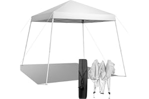 GAINVIEYEE Pop up Canopy Tent, 8.2 X 8.2 FT Outdoor Instant Tent with Carry Bag, Portable Gazebo Shelter, All Season Waterproof for Garden Beach Camping BBQ Birthday Party White
