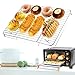 TeamFar Cooling Rack Set of 4, Roasting Baking Racks Stainless Steel for Baking Sheet Toaster Oven Pan, Healthy & Rust Free, Mirror Finish & Dishwasher Safe …