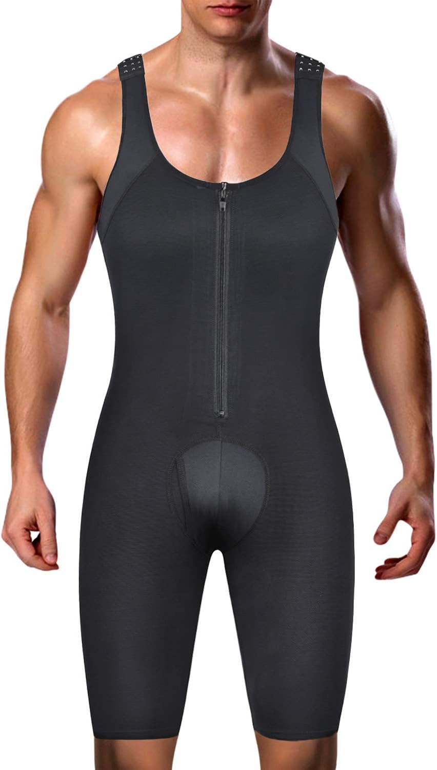 Compression Bodysuit Men Slimming Full Body Shaper Tummy Control Shapewear