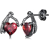 Skull/Skeleton Hand/Pirate/Cross/Bat Earrings 925 Sterling Silver Gothic Earrings for Women Men Gothic Jewelry Gifts for Women Men