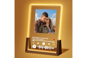 YINYIFANS Personalized Spotify Plaque,Memorable and Romantic LED Lamp,Mother's Day Gift, Couples Gift Ideas, Customized Gifts