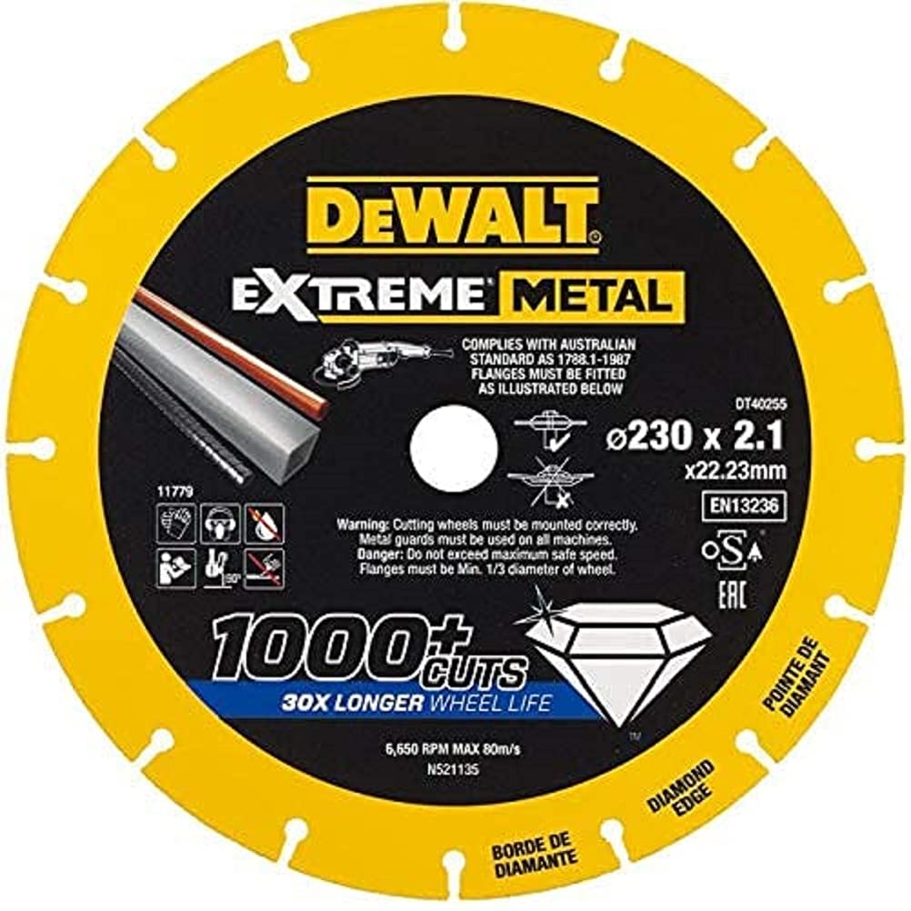 DEWALT EXTREME METAL 230 X 22.23 X 2.1MM