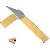 Product of Gifu Japan Kiridashi Craft Pocket Knife Japanese Blade Brass Handle with Sheath