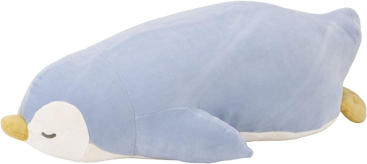 Livheart Penguin Premium Nemu Nemu Sleepy Head Animals Body Pillow Plush Light Blue 'Love' Size L (24"x13"x7")　Japan Import 28977-61 Huggable Super Soft Stuffed