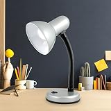 Homelife Classic 35W Flexi Desk Lamp L958SV Strato Silver UK Plug view 3