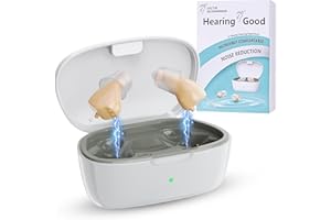 MEIMOUSE Hearing Aids for Seniors, Invisible Hearing Amplifiers with Noise Cancelling, Rechargeable Hearing Aids for Severe Hearing Loss Adults, Comfort In-ear Hearing Devices(151 pro, White Skin)