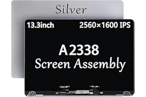 GBOLE A2338 Screen Replacement for MacBook Pro M1 M2 Retina A2338 EMC 3578 EMC 8162 MYD83 MYD92 MYDA2 MYDC2 Full LCD Display Assembly Silver