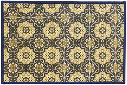 Laser Printed Split Bamboo 2'x3' Veranda Mat - Lisboa