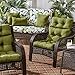 Greendale Home Fashions Outdoor High Back Chair Cushion (set of 2), Hunter