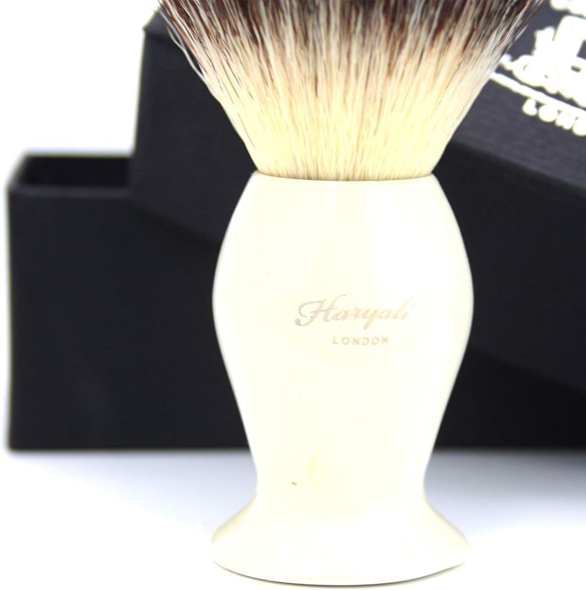 Synthetic Hair Shaving Brush with Ivory Colour Handle with Classical Box Presant - Image 3