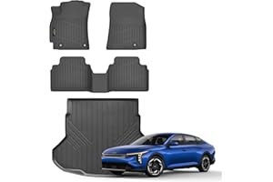 Floor Mats & Cargo Liner Custom Fit for K4 2025-2026 Sedan All Weather TPE Rubber Trunk Mat Anti-Slip Full Set Automotive Flo