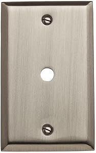 Baldwin 4764.150.CD Classic Square Beveled Edge Cable Cover, Satin Nickel