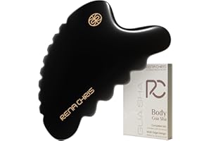 Rena Chris Body Gua Sha Tools:Natural BianStone GuaSha Tool, Manual Massage Sticks for Jawline Sculpting and Puffiness Reduci